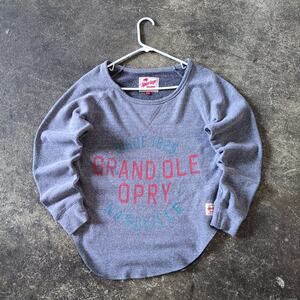 Grand Ole Opry Sweatshirt Womens S Gray Long Sleeve Country Music Sweater